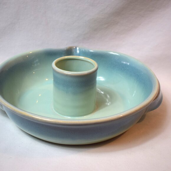 Vintage Tumbleweed Pottery Deep Dish Beer Can Chicken Roaster Cooker Teal - Picture 4 of 6